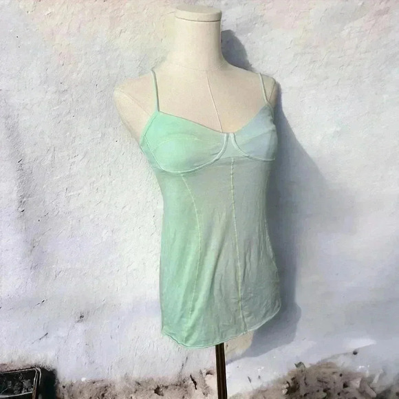 Wilfred Y2K bustier style cami  shirt in minty green and ombré turquoise fairy S - Picture 1 of 6